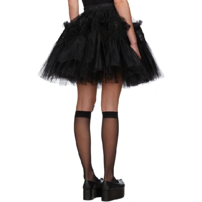 Shop Molly Goddard Black Saskia Miniskirt