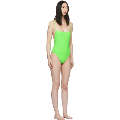Shop Lido Green Otto One-piece Swimsuit In Acid Green