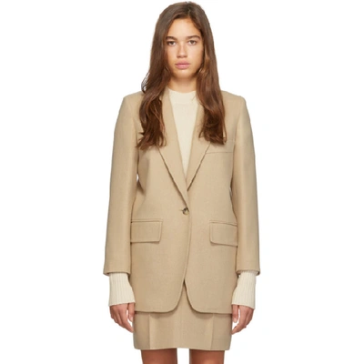 Shop Max Mara Beige Edipo Coat In 005 Vanilla