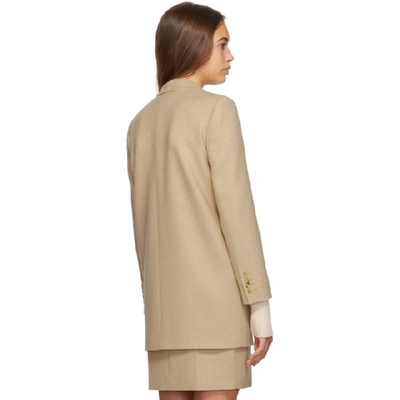 Shop Max Mara Beige Edipo Coat In 005 Vanilla