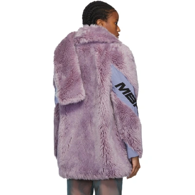 Misbhv Europa Faux Fur Coat In Lilac | ModeSens