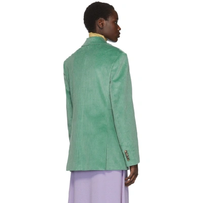 Shop Acne Studios Green Vintage Cord Blazer