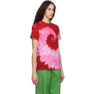 Shop Kwaidan Editions Ssense Exclusive Pink Tie-dye T-shirt In Pink/red
