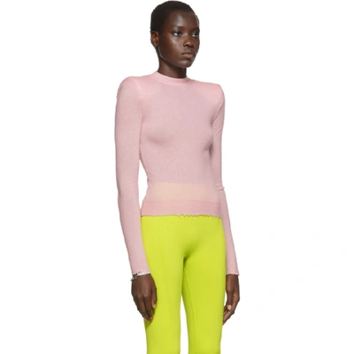 Shop Ben Taverniti Unravel Project Unravel Pink Boiled Spaline Sweater In Faded Pink