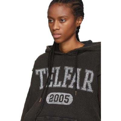 Shop Telfar Black Thermal Hoodie