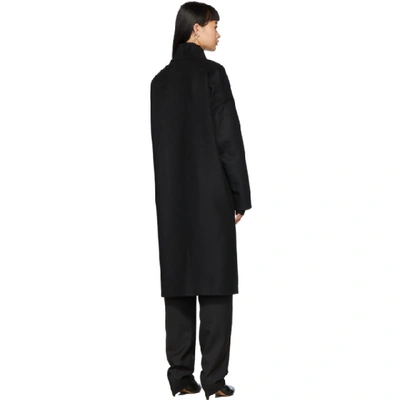 Shop Totême Toteme Black Chelsea Coat In 200 Black