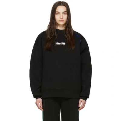 Shop Ader Error Ssense Exclusive Black Ascc Unbalanced Yoke Sweatshirt In Blck Black