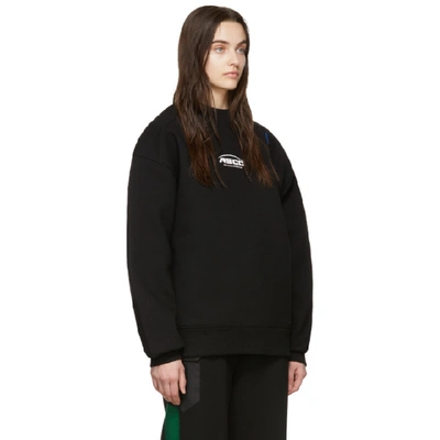 Shop Ader Error Ssense Exclusive Black Ascc Unbalanced Yoke Sweatshirt In Blck Black