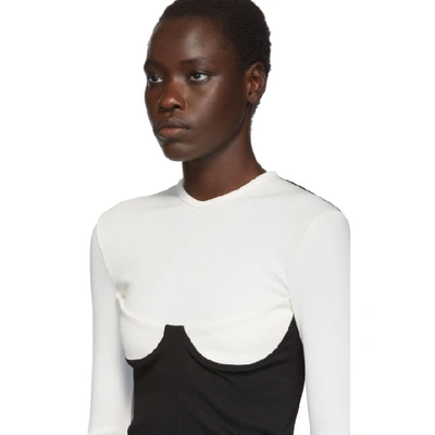 Shop Christopher Esber White And Black Inbuilt Bra T-shirt In White/black