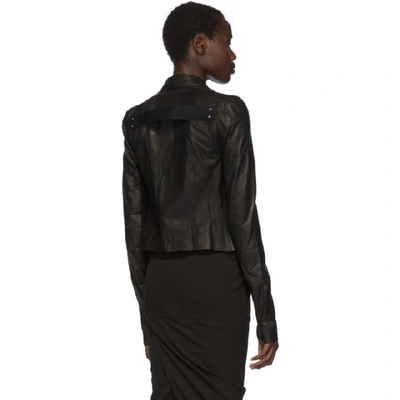 Shop Rick Owens Black Leather Stooges Jacket In 09 Black