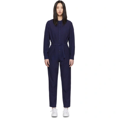 Shop A.p.c. Indigo Laura Jumpsuit In Ial Indigo