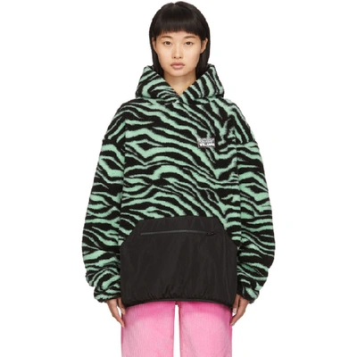 Shop Ashley Williams Ssense Exclusive Green Fleece Salem Tiger Hoodie In Green Tiger