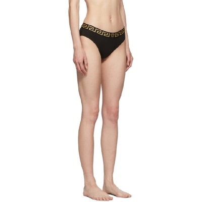 Shop Versace Underwear Black Medusa Briefs