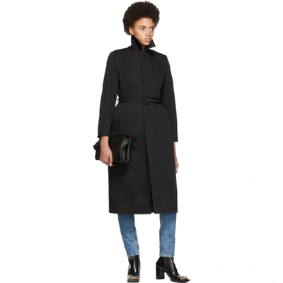 Shop Balenciaga Black Cotton Twill Trench Coat In 1000 Black