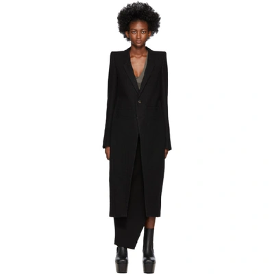 Shop Rick Owens Black Neue Tailored Coat In 09 Black