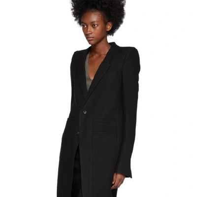 Shop Rick Owens Black Neue Tailored Coat In 09 Black