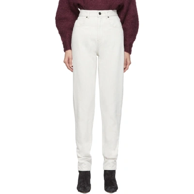 Shop Isabel Marant Off-white Dustin Jeans In 23ec Ecru