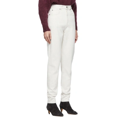 Shop Isabel Marant Off-white Dustin Jeans In 23ec Ecru