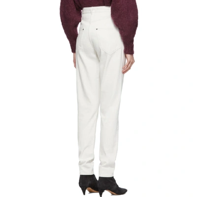 Shop Isabel Marant Off-white Dustin Jeans In 23ec Ecru