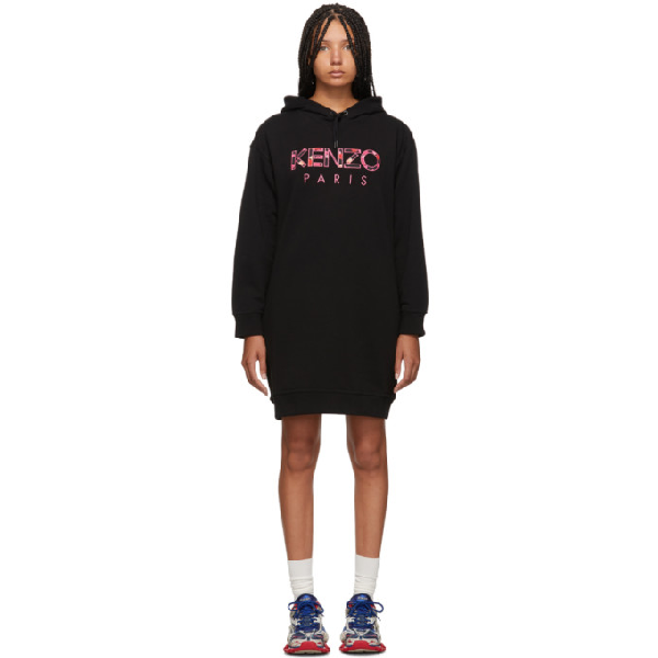 kenzo logo sweatshirt dress