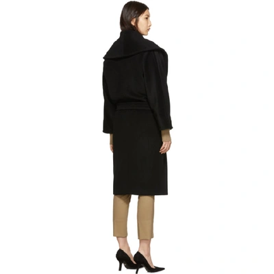 Shop Max Mara Black Fretty Coat In 003 Black