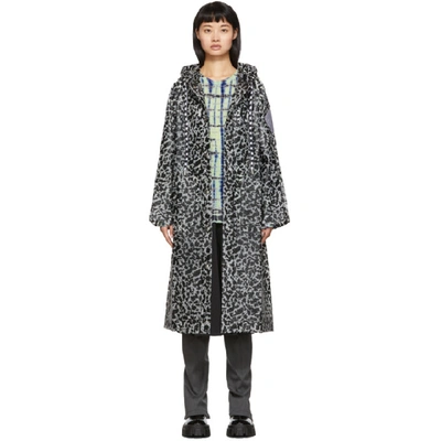 Shop Proenza Schouler Black Pswl Notebook Print Rain Coat In 22022 Milky