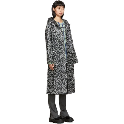 Shop Proenza Schouler Black Pswl Notebook Print Rain Coat In 22022 Milky