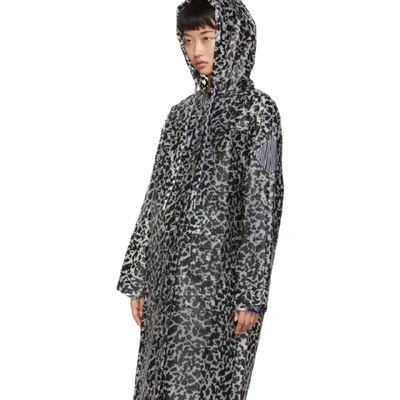 Shop Proenza Schouler Black Pswl Notebook Print Rain Coat In 22022 Milky