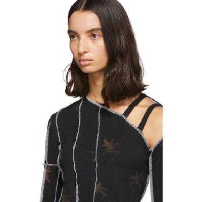 Shop Helenamanzano Black Ghost Orchid Rave Top In Black/mix