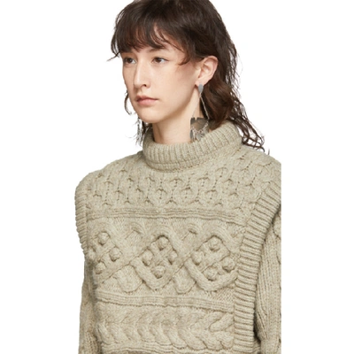 Shop Isabel Marant Beige Milane Sweater