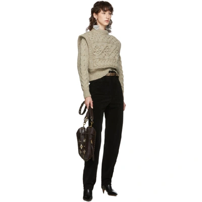 Shop Isabel Marant Beige Milane Sweater