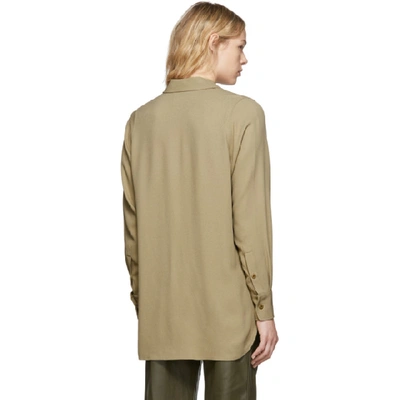 Shop Ami Alexandre Mattiussi Tan Oversized Button Down Shirt In 280 Camel