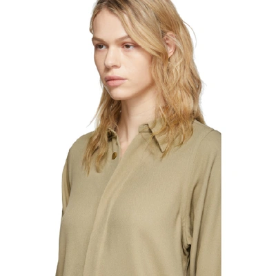 Shop Ami Alexandre Mattiussi Tan Oversized Button Down Shirt In 280 Camel
