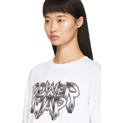 Shop Ashley Williams White Power Nap Long Sleeve T-shirt In White/blk