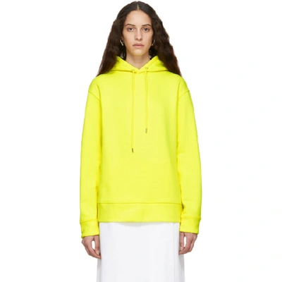 Shop A_plan_application A-plan-application Yellow Oversized Hoodie In Neon Yellow