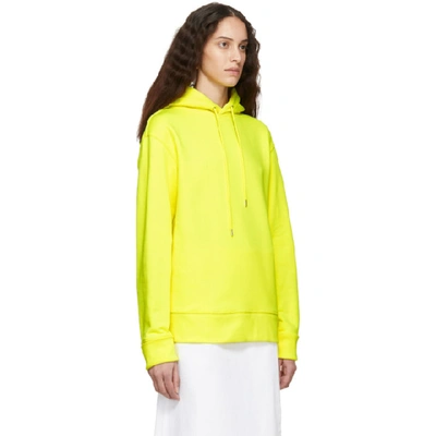 Shop A_plan_application A-plan-application Yellow Oversized Hoodie In Neon Yellow