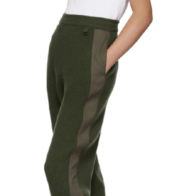 Shop Stella Mccartney Khaki Knit Military Lounge Pants In 2942 Khaki
