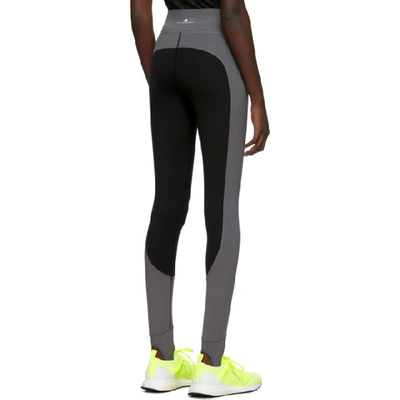 Shop Adidas By Stella Mccartney Grey And Black Campaign Leggings