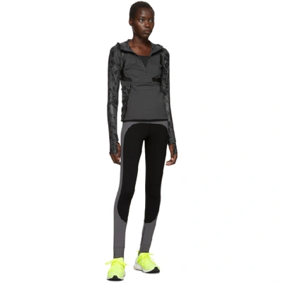 Shop Adidas By Stella Mccartney Grey And Black Campaign Leggings