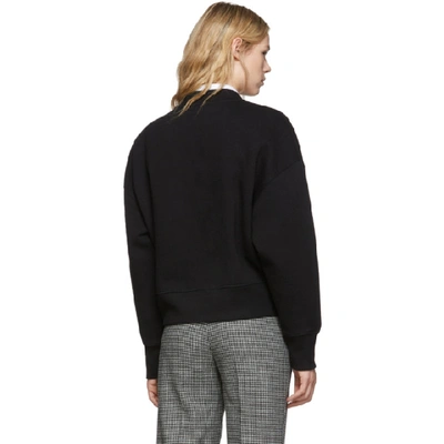 Shop Ami Alexandre Mattiussi Black Oversized Ami De Coeur Sweatshirt In 001 Black