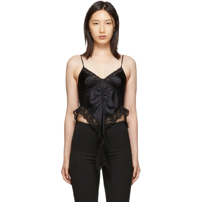 Shop Alexander Wang Black Silk Lingerie Camisole In 001 Black