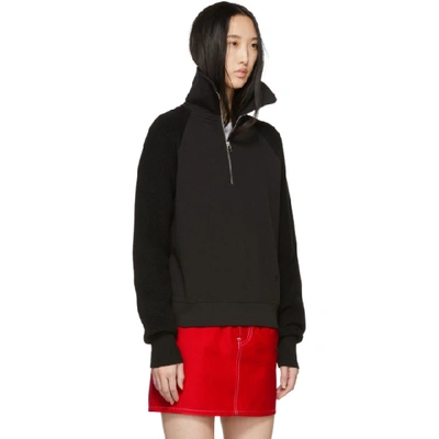 Shop Helmut Lang Black Sweater Combo Zip Sweatshirt