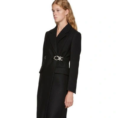 Shop Prada Black Double Coat