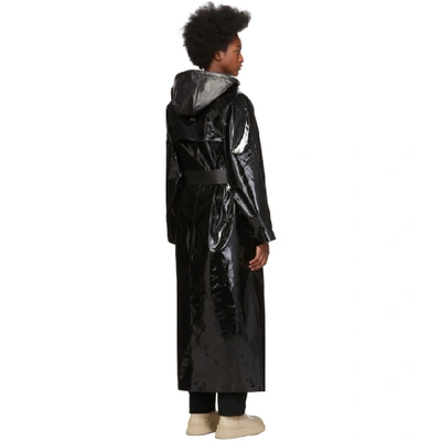 Shop Kassl Editions Black Long Lacquer Coat In Lacquer Bla