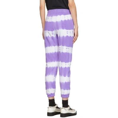 Shop Ashley Williams Ssense Exclusive Purple Tie Dye Power Nap Lounge Pants In Lilac/yello