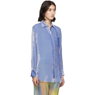 Shop Sies Marjan Blue Corduroy Fluid Sander Shirt In Light Blue