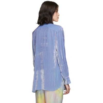 Shop Sies Marjan Blue Corduroy Fluid Sander Shirt In Light Blue