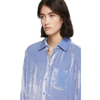 Shop Sies Marjan Blue Corduroy Fluid Sander Shirt In Light Blue