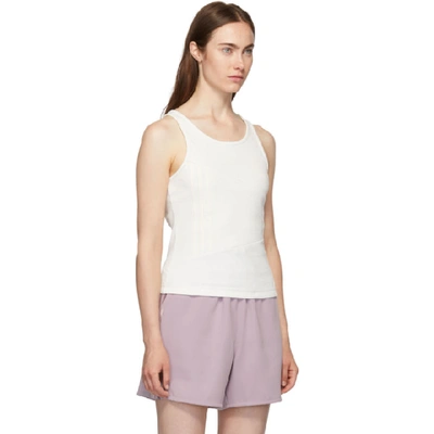 Shop Adidas Originals By Danielle Cathari White Rib Tank Top In 077a Chlkwh