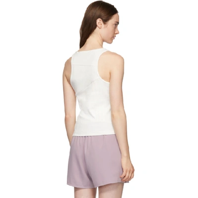 Shop Adidas Originals By Danielle Cathari White Rib Tank Top In 077a Chlkwh